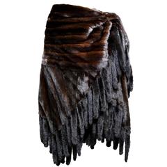 Revillon Mahogany Sable Cape with Mink Tail