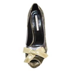 Stella McCartney Velvet Peep-toe Pump