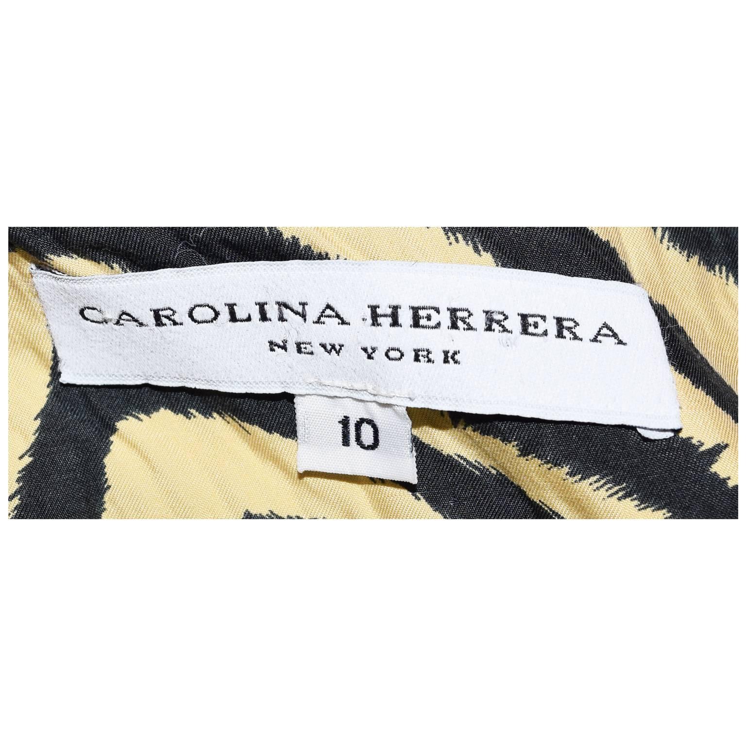 Carolina Herrera Zebra Print Slim Legged Pant  In Excellent Condition For Sale In Henrico, VA