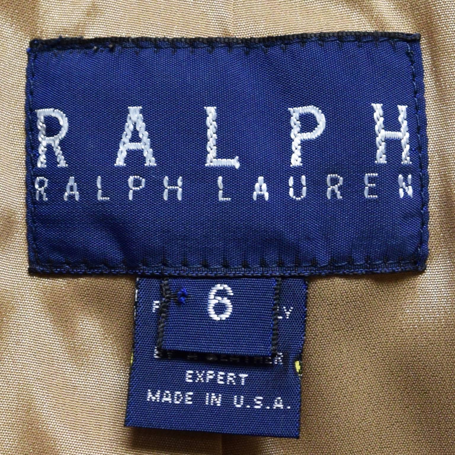 Ralph Lauren Blue Label Beige Suede Skirt Suit  For Sale 1