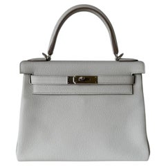 Hermès Kelly 28 Beton Togo Palladium Hardware