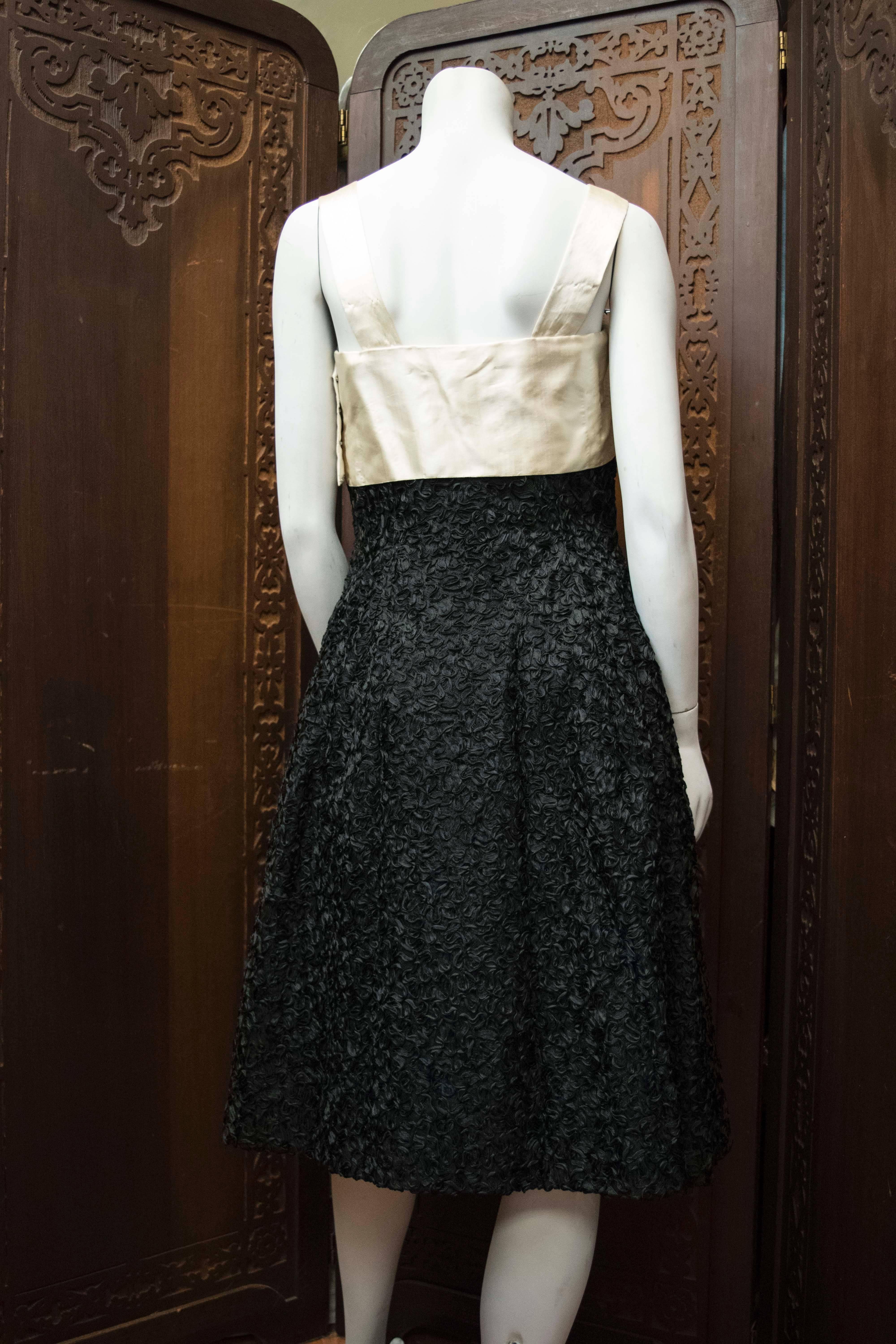 Black 1950s Elizabeth Arden Cocktail Dress
