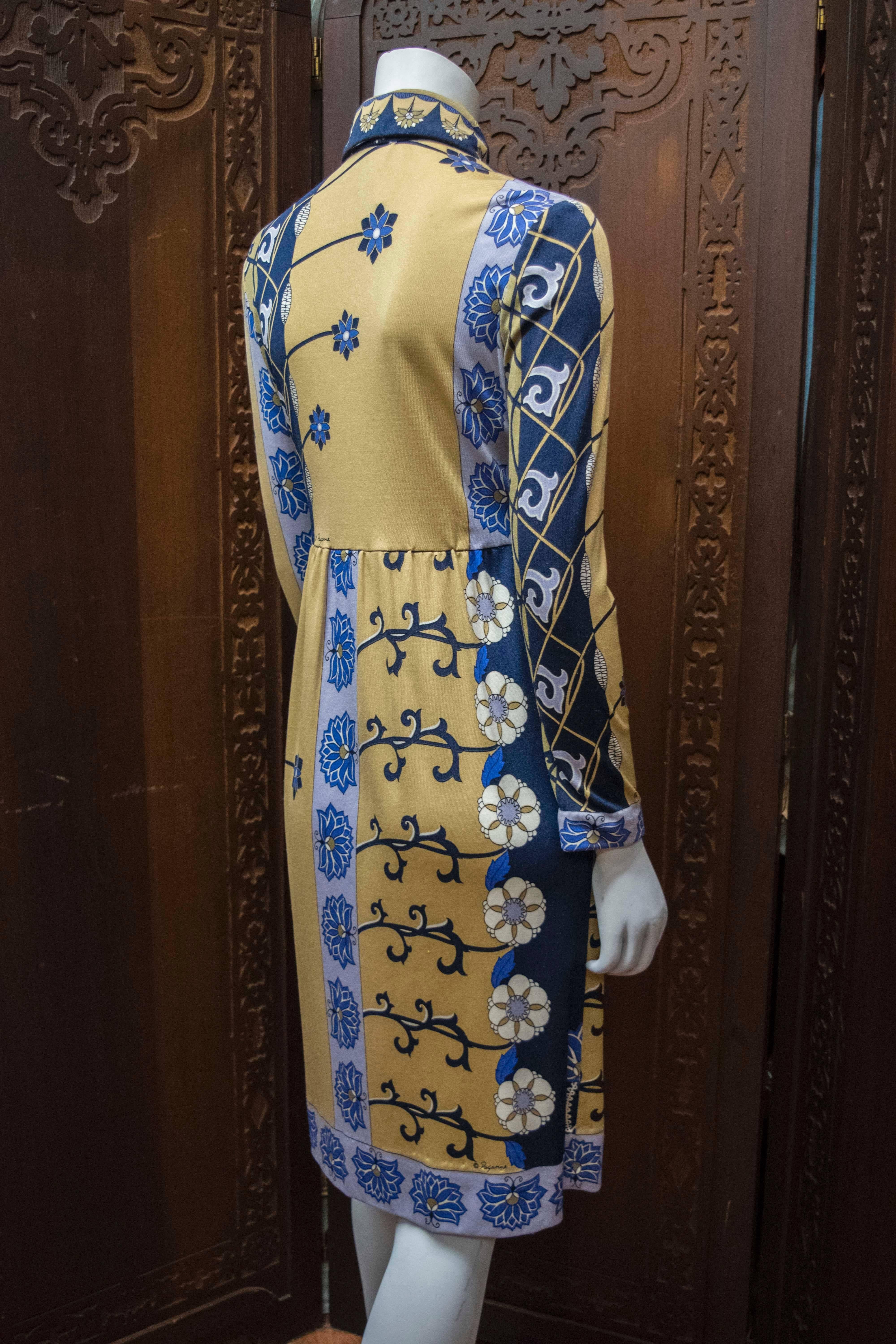 1970s Paganne Day Dress In Excellent Condition In San Francisco, CA