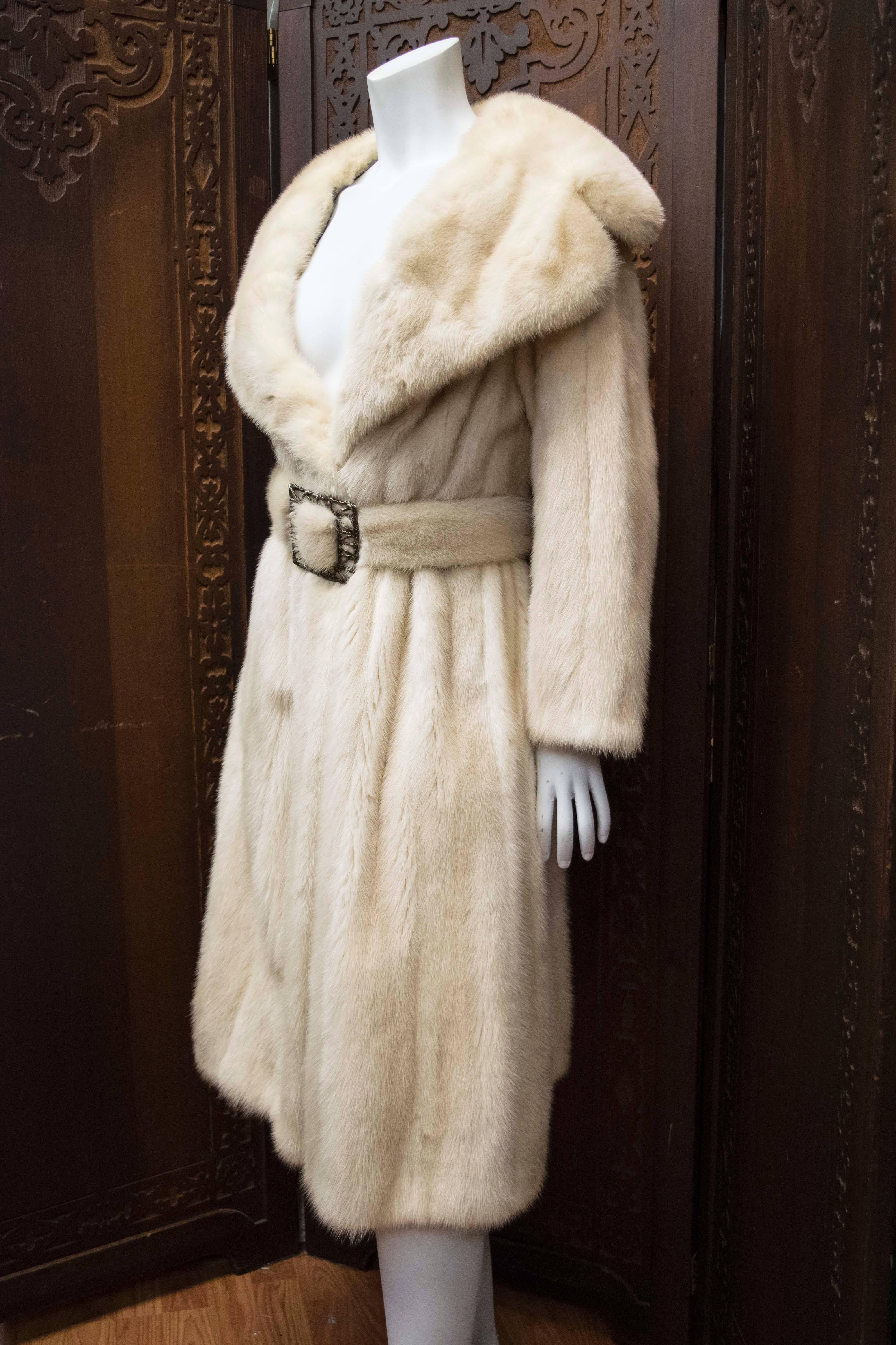 Women's Ivory Mink Fur Coat