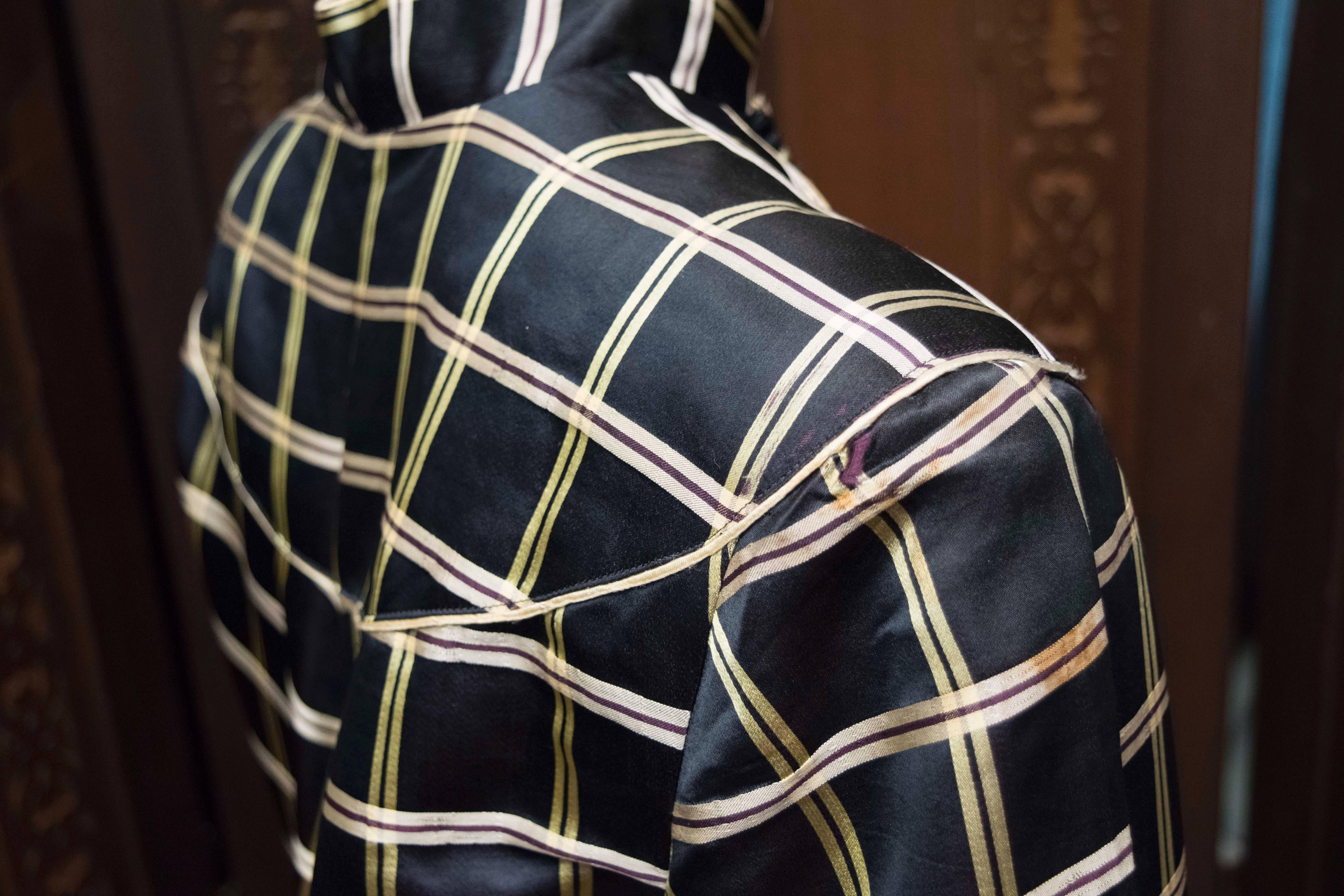 1960s Silk Plaid Jacket  In Good Condition In San Francisco, CA