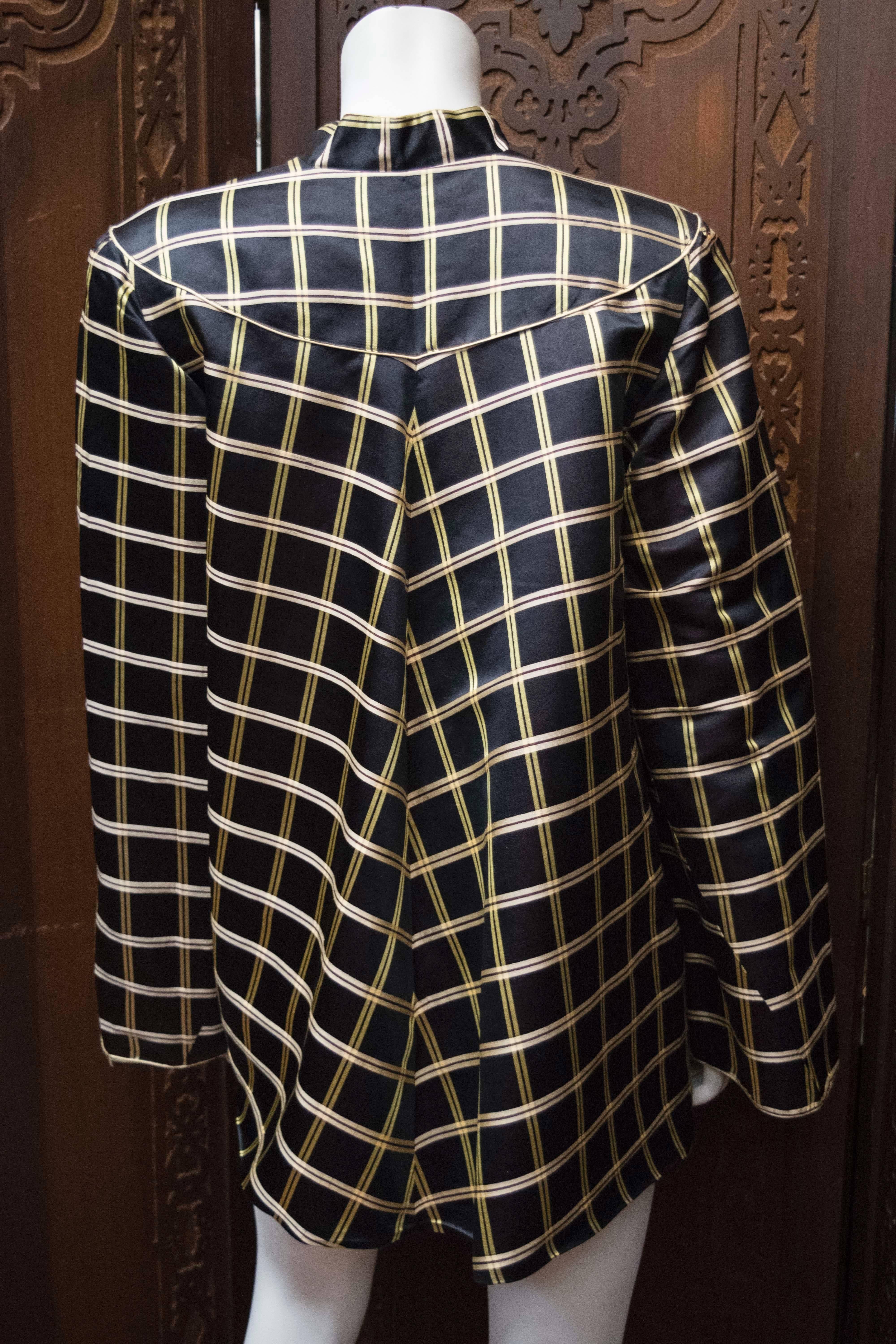 1960s Silk Plaid Jacket  1