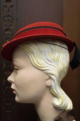 1940s Red Pork Pie Hat