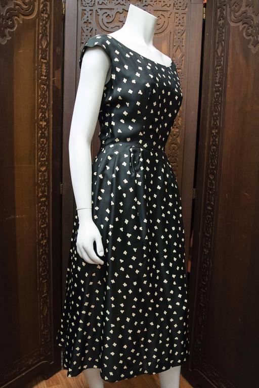 1950s Popcorn Print Dress For Sale at 1stDibs