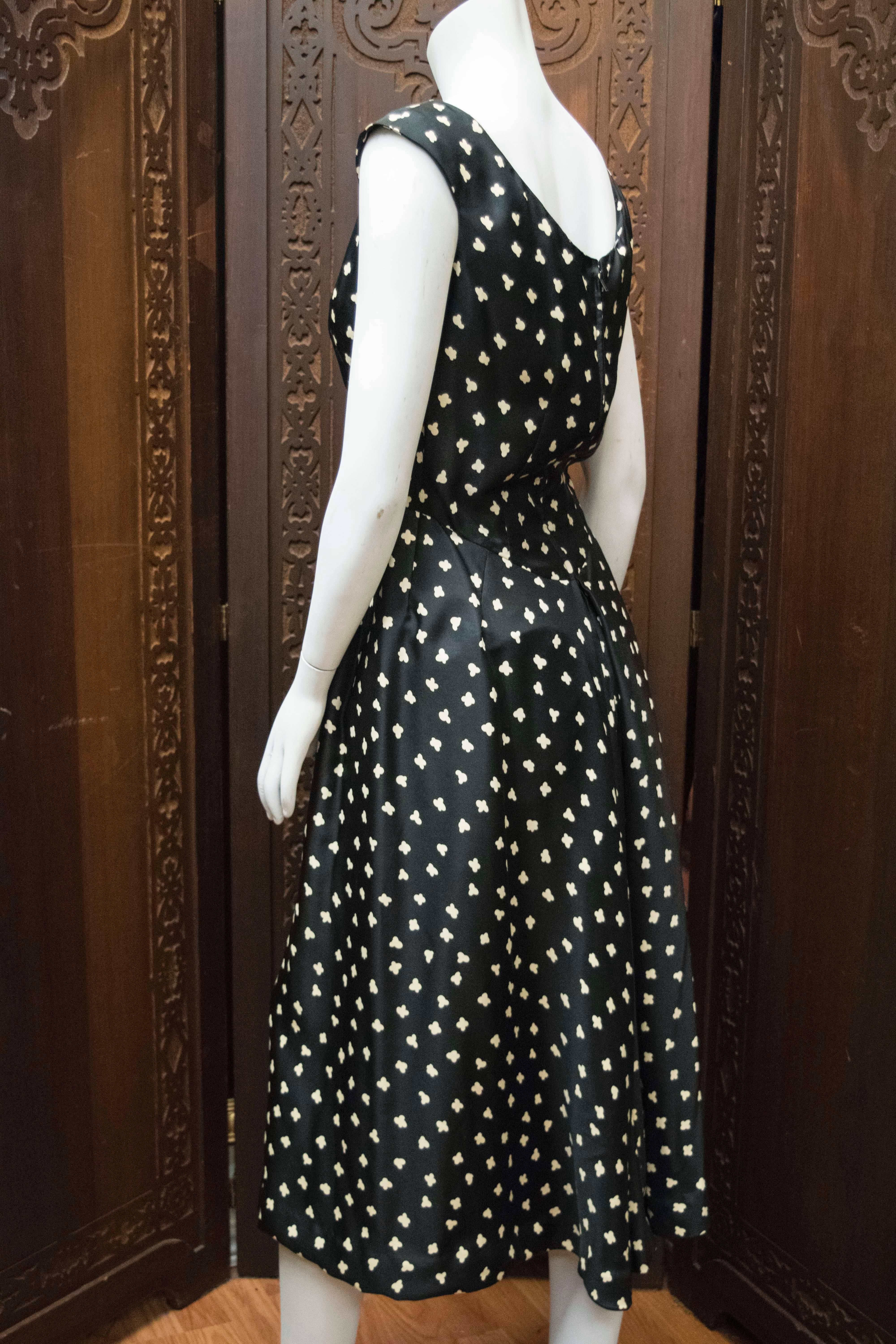 1950er Jahre Kleid mit Popcorndruck Damen im Angebot