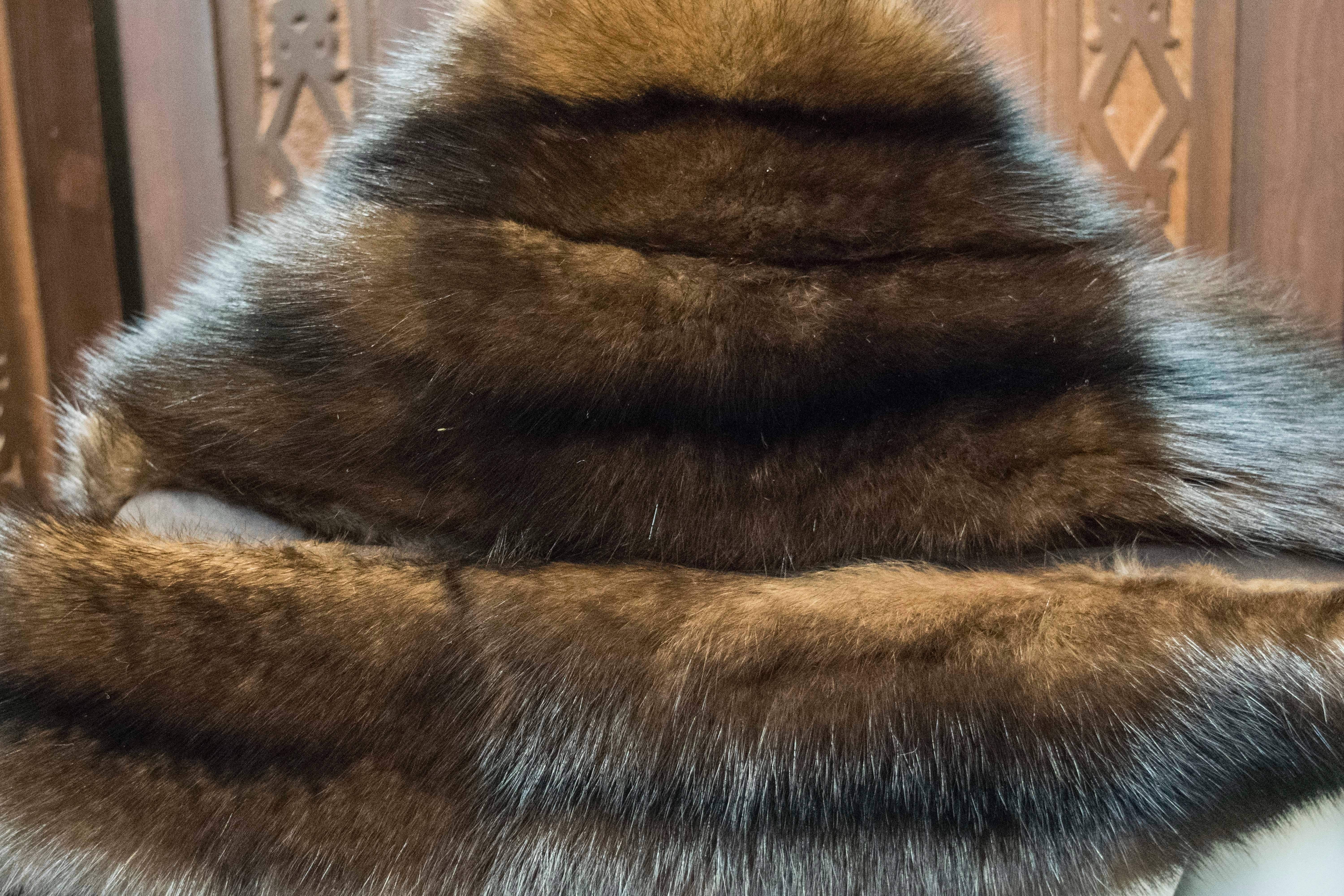 Black 1960s Sable Fur Stole