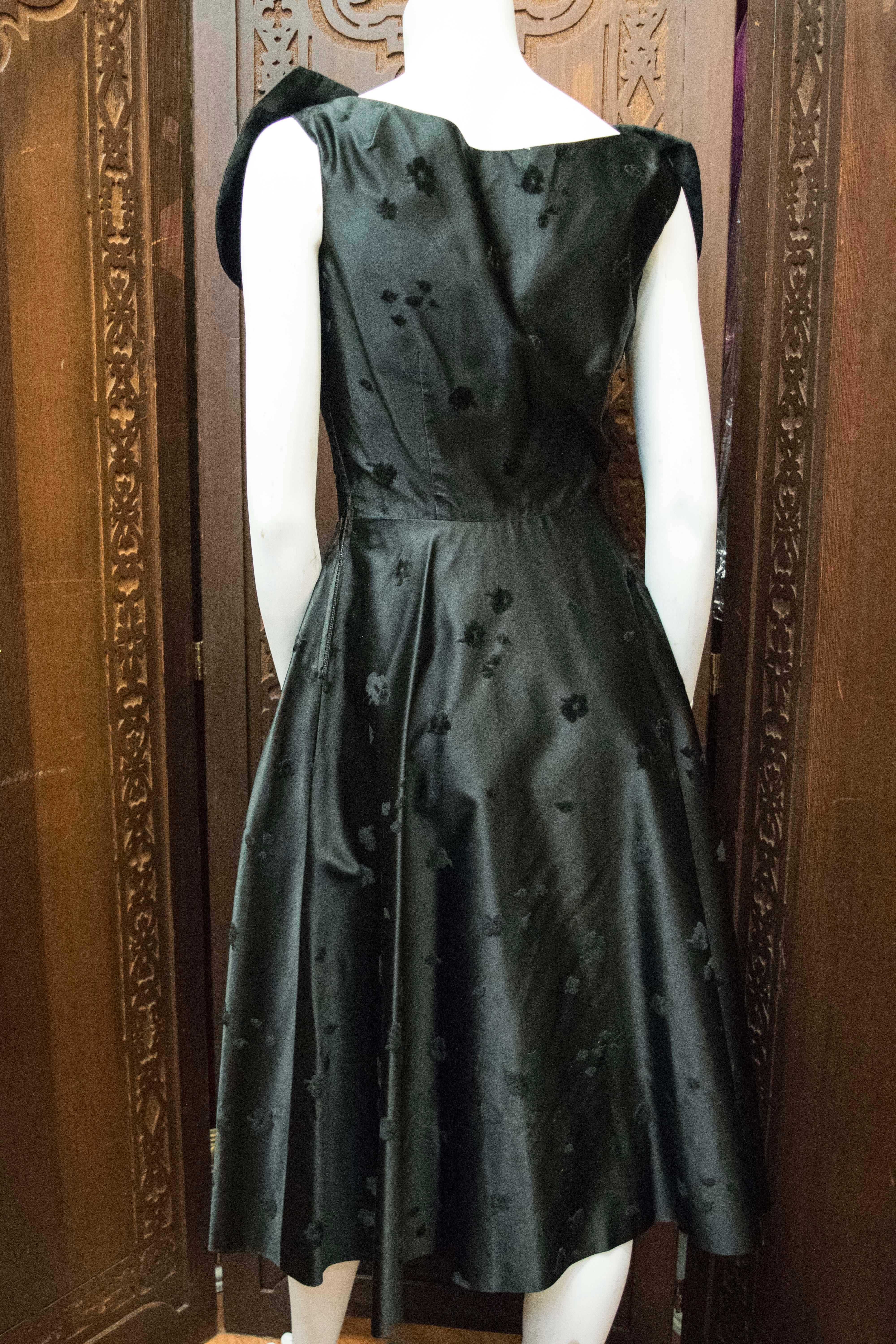 Black 1950s Cocktail Dress 1