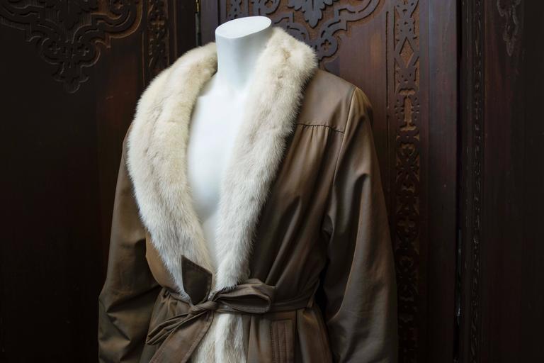 mink lined trench coat