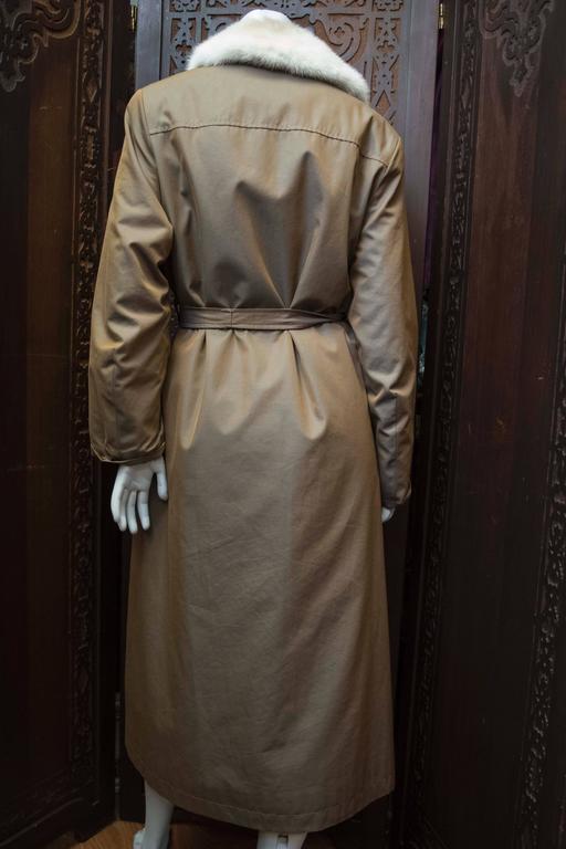 mink lined trench coat