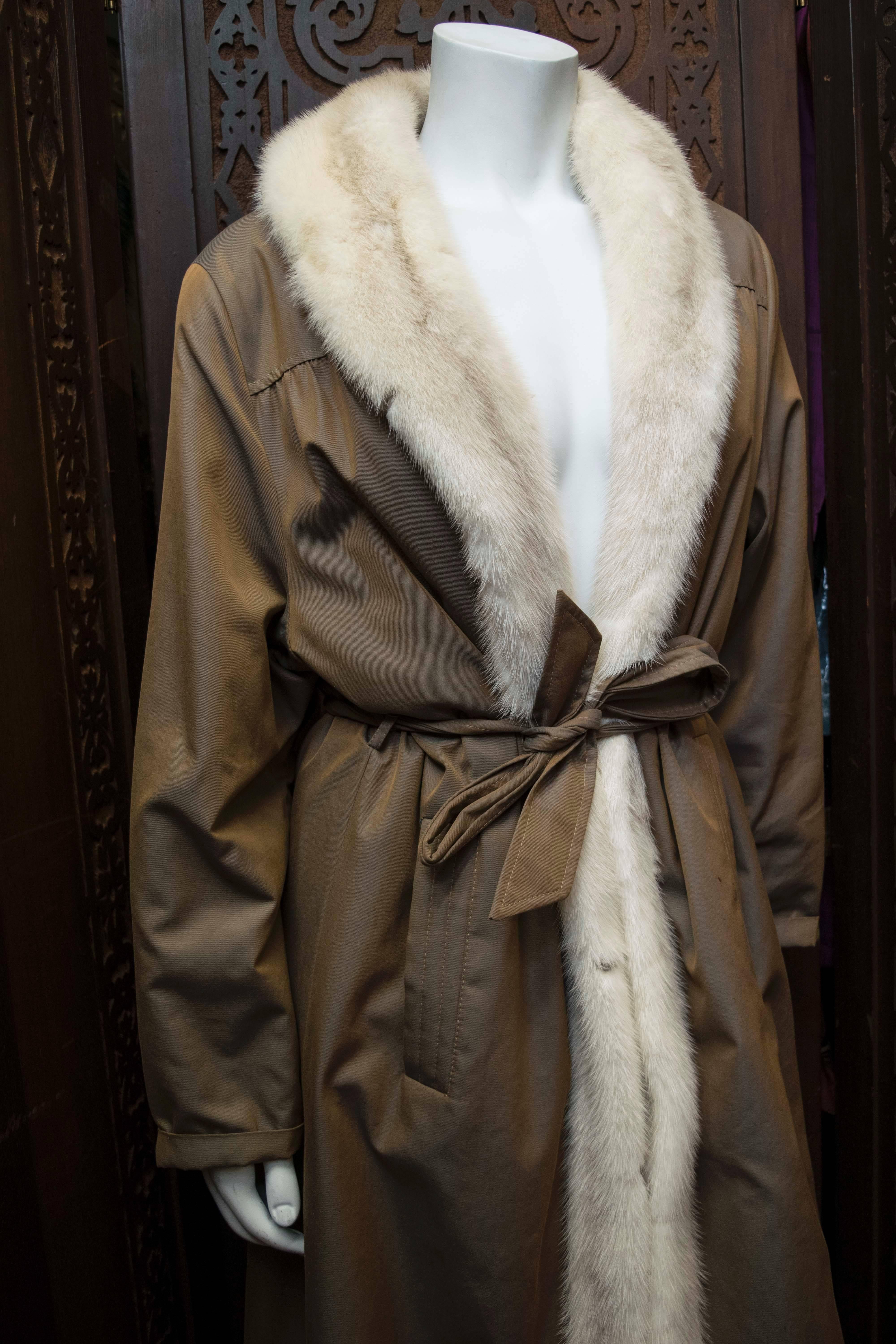 mink lined raincoat