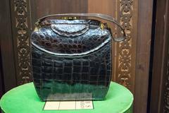 1940s Brown Alligator Handbag