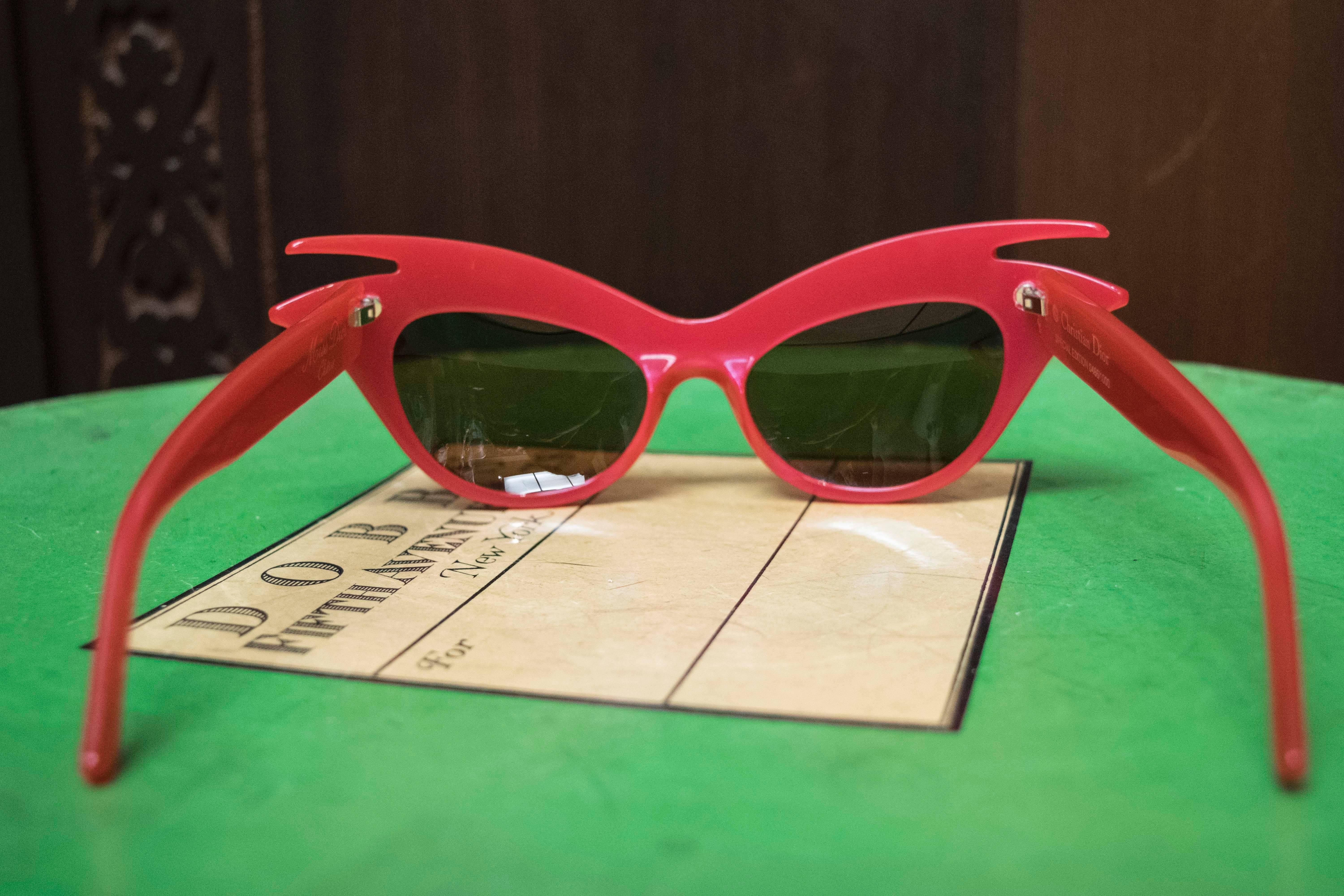 red dior sunglasses