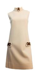 70s Lilli Ann Knits Tan Dress & Jacket Set