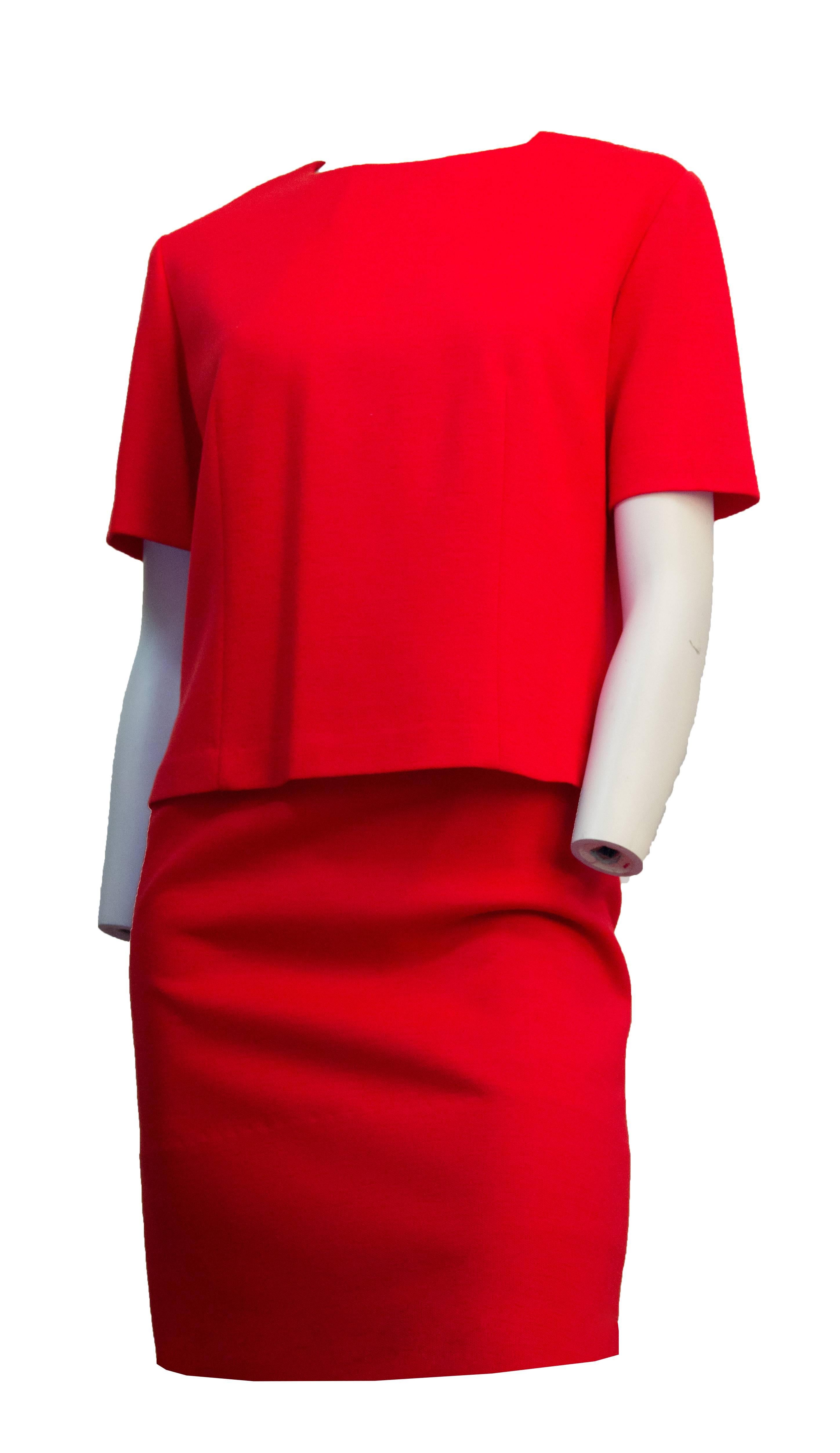 60s Lilli Ann Red Knit 3 Piece Suit

Skirt:
Lined. Side nylon zipper
Waist - 27