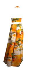 70s 3 Piece His & Hers Orange Tropical Hawaiin Tiki Set
