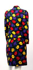 80s Emanuel Ungaro Floral Silk Skirt Suit