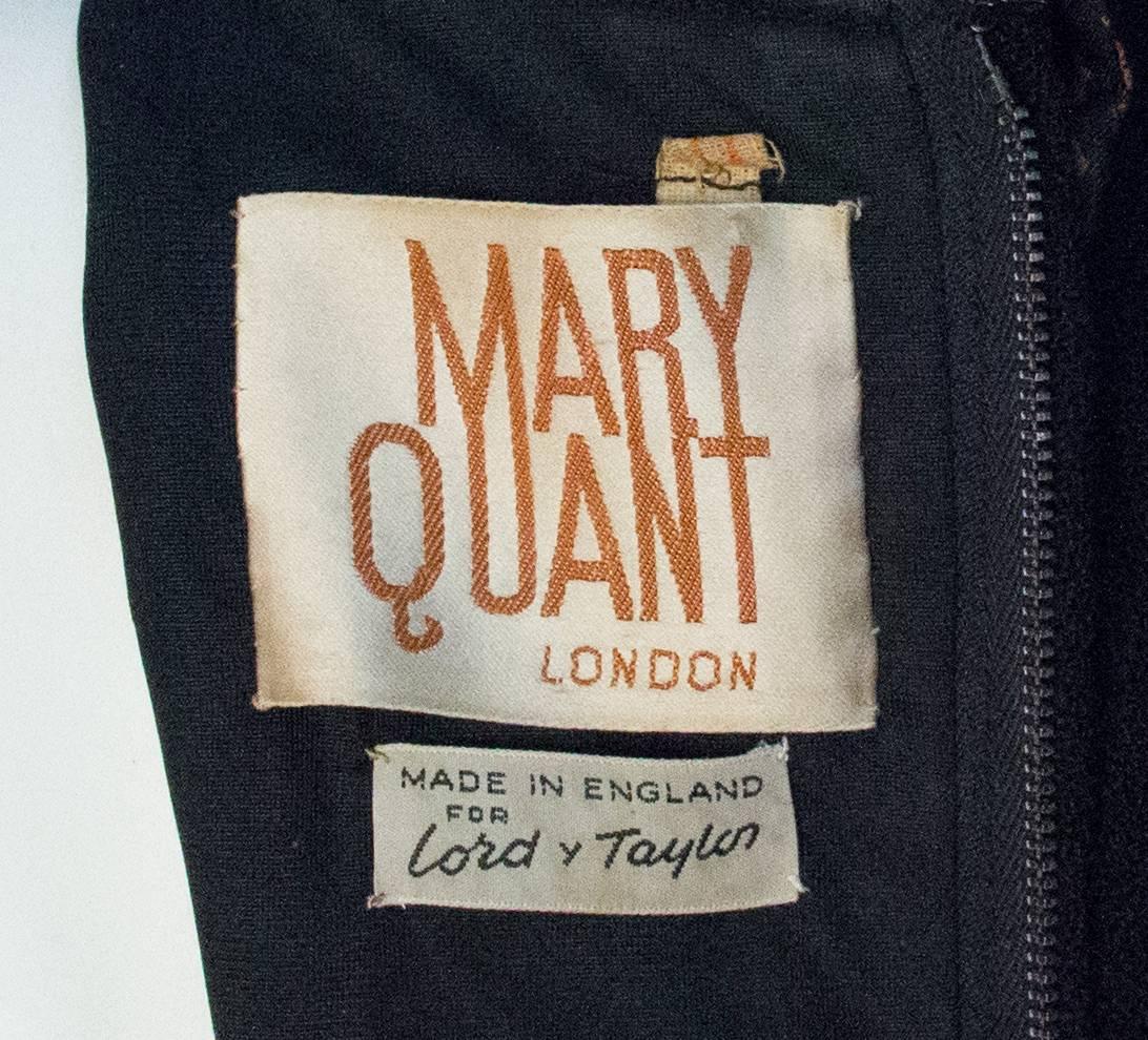 mary quant black and white dress