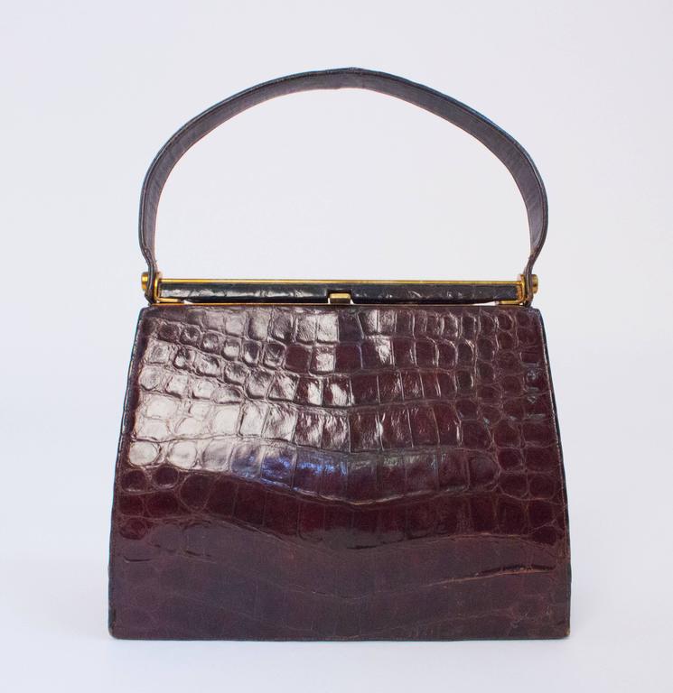 50s / 60s Alligator Handbag at 1stDibs