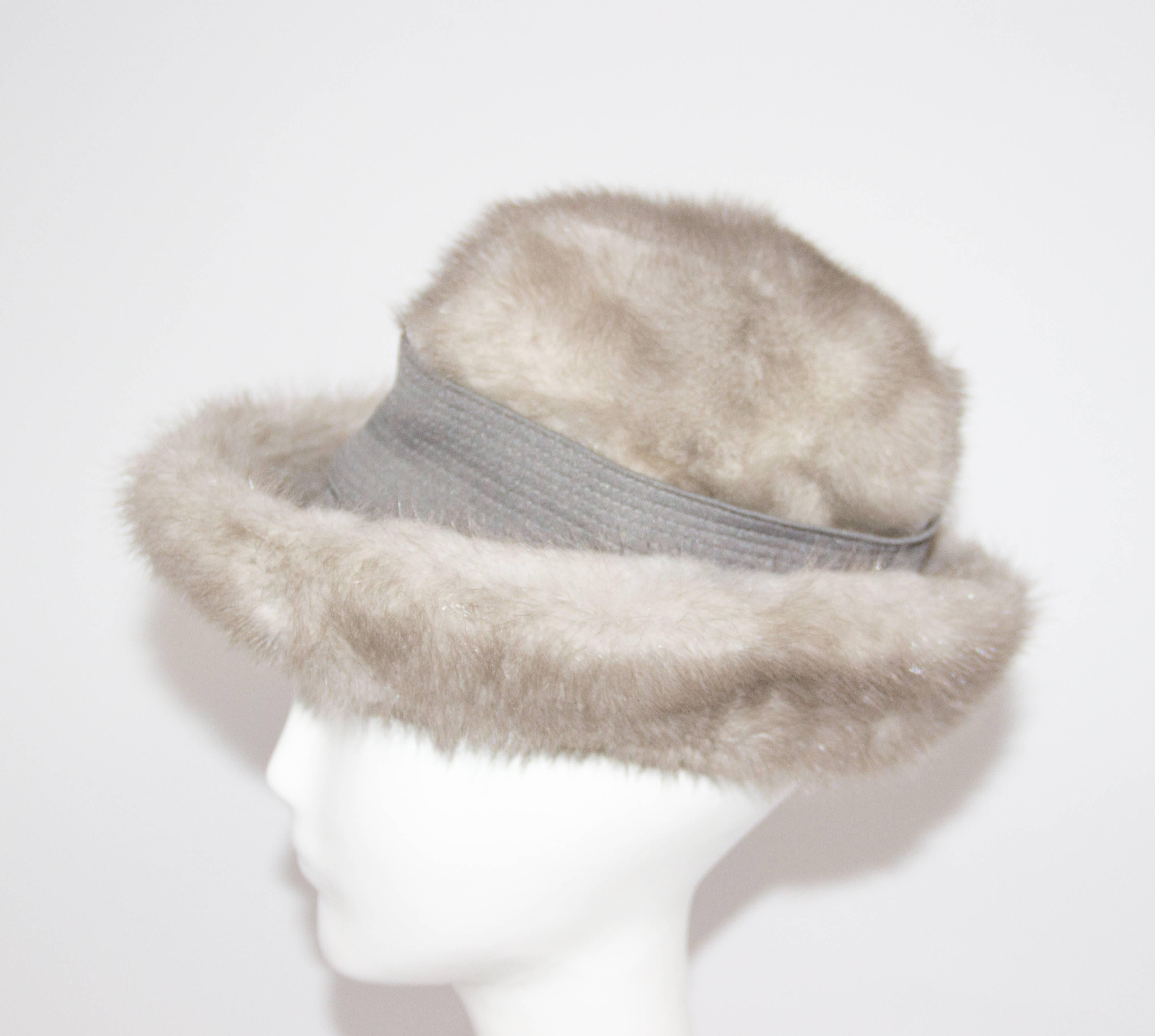 60s Grey Mink Hat. 

20