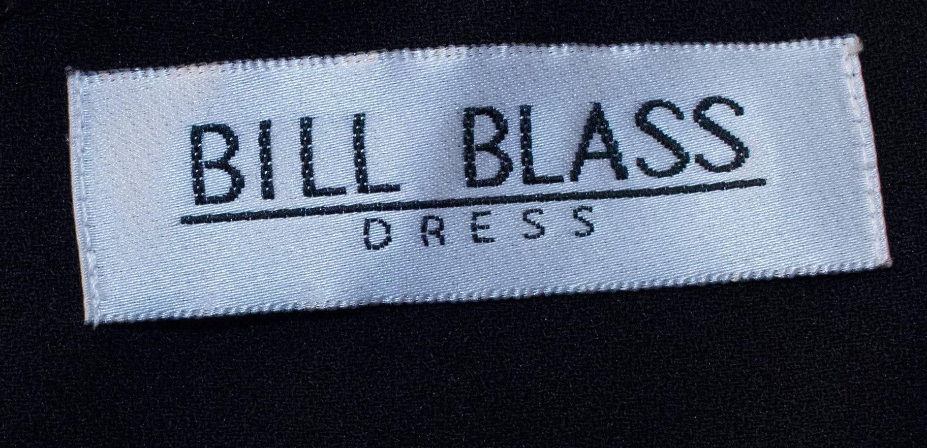Noir Bill Blass - Robe droite des années 80 en vente