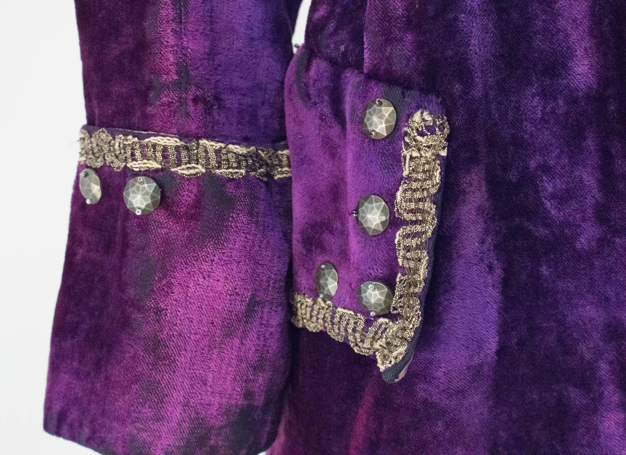 purple velvet cardigan