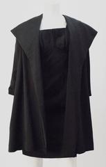 50s Black Satin Evening Coat (Coat Only)