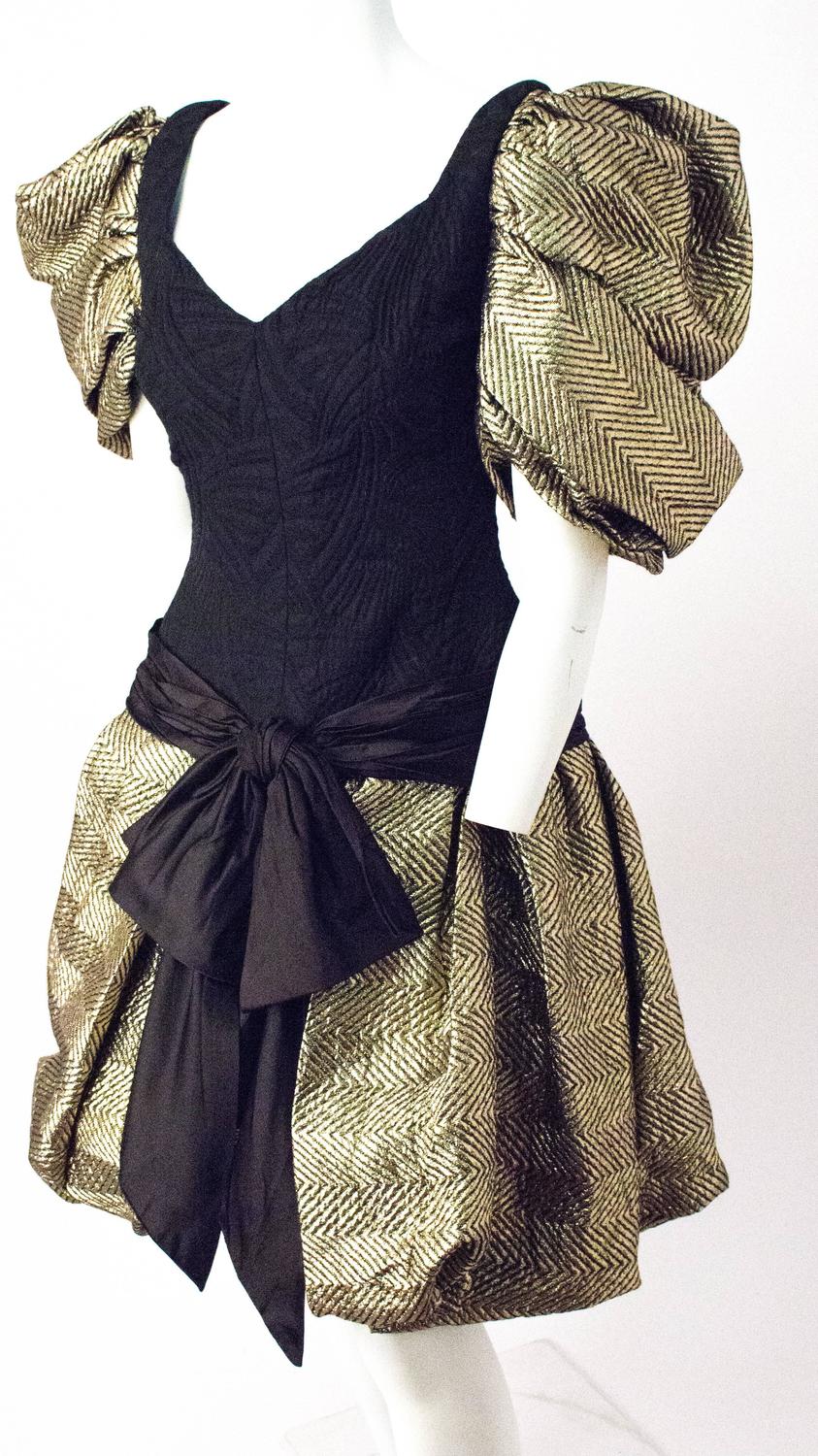 Amazing 1950s Elizabeth Arden Old Hollywood Metallic Gold Playsuit Jumpsuit