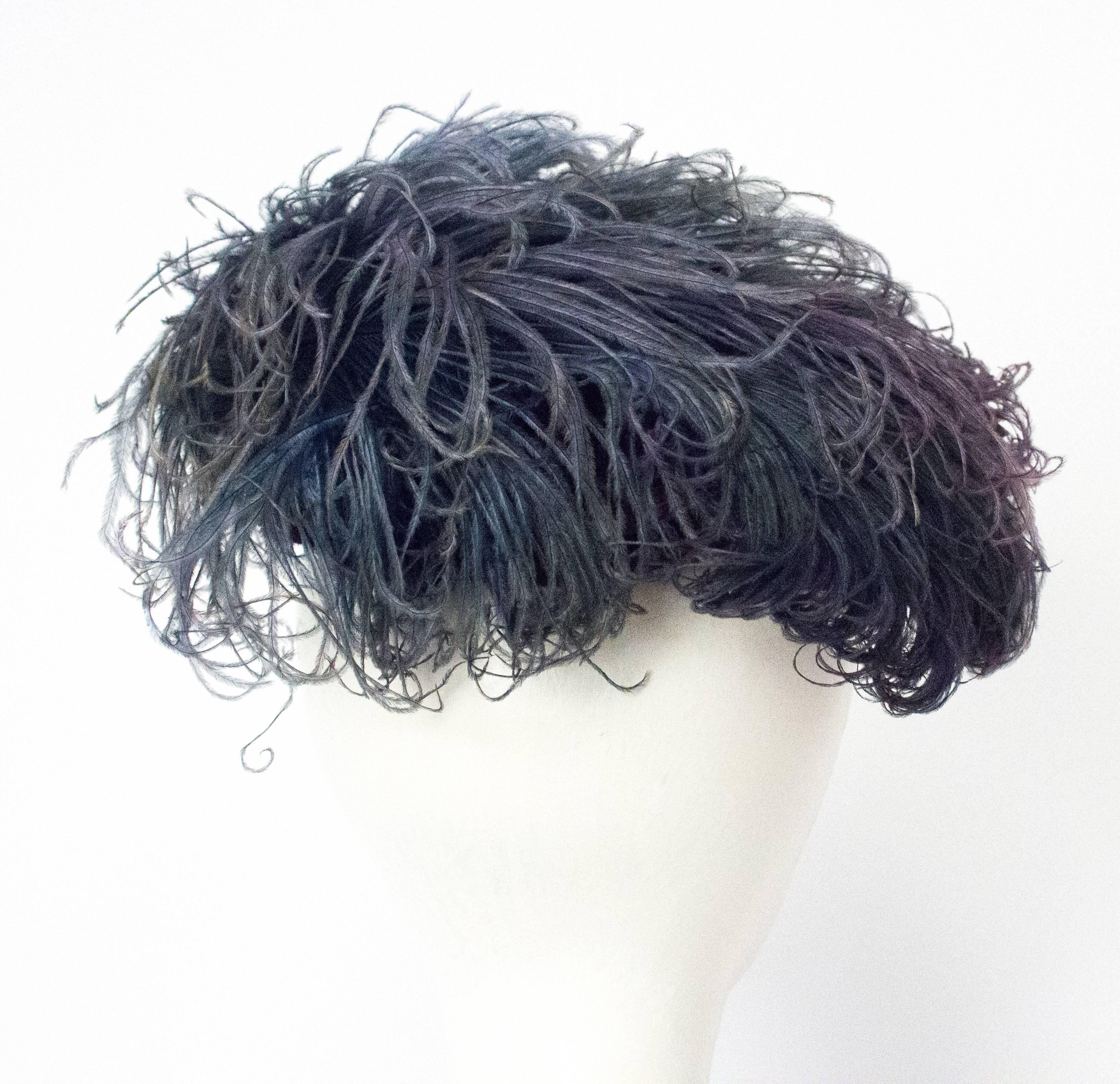40s Purple Silk Velvet Turban at 1stDibs