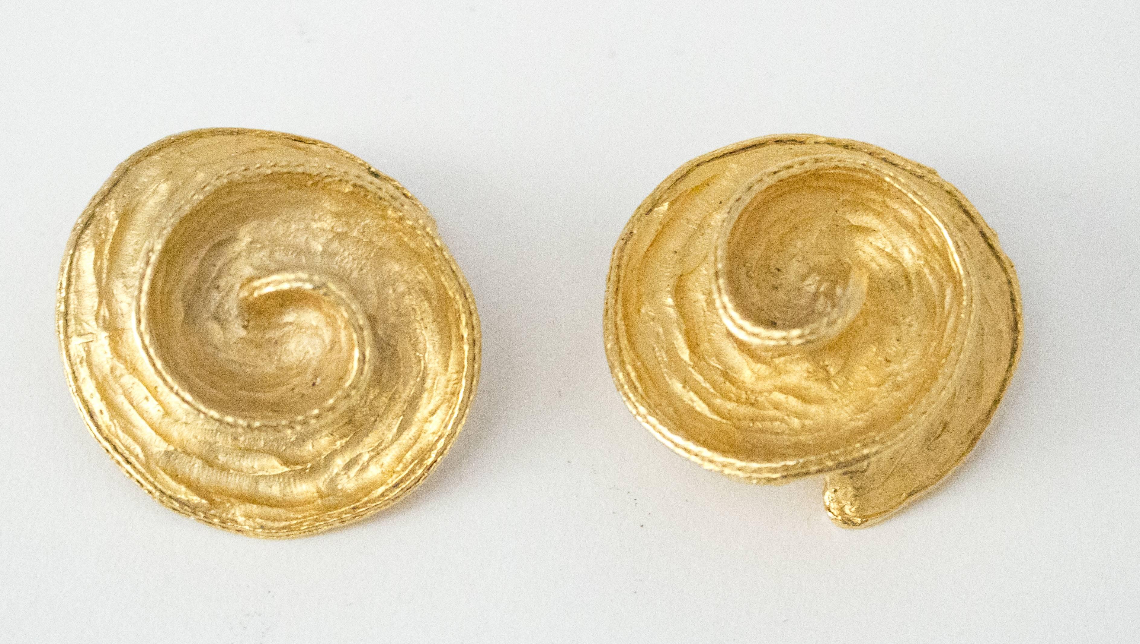 80s gold earrings