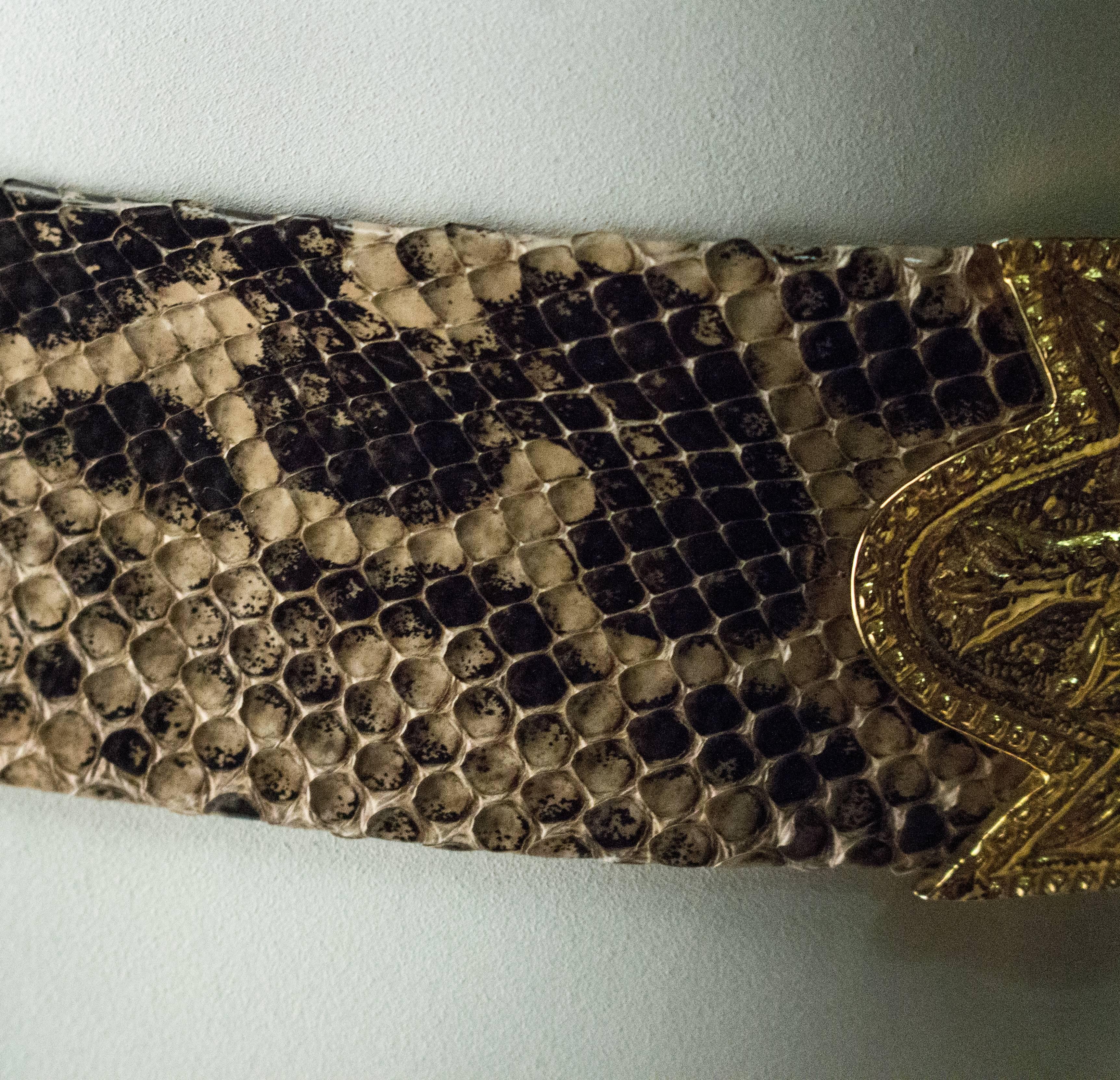80s Judith Liber Snake Skin Belt In Excellent Condition In San Francisco, CA