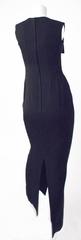 60s Black Bow Joseph Magnin Column Dress