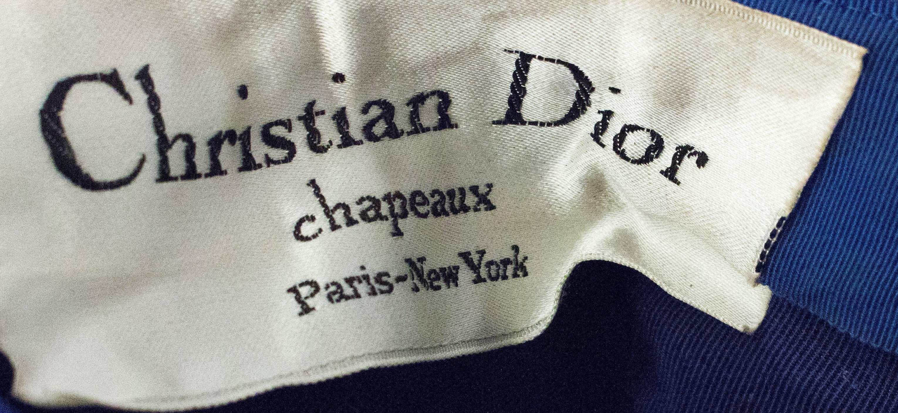 Women's 60s Christian Dior Silk Satin Turban 
