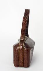 40s Mahogany Alligator Handbag