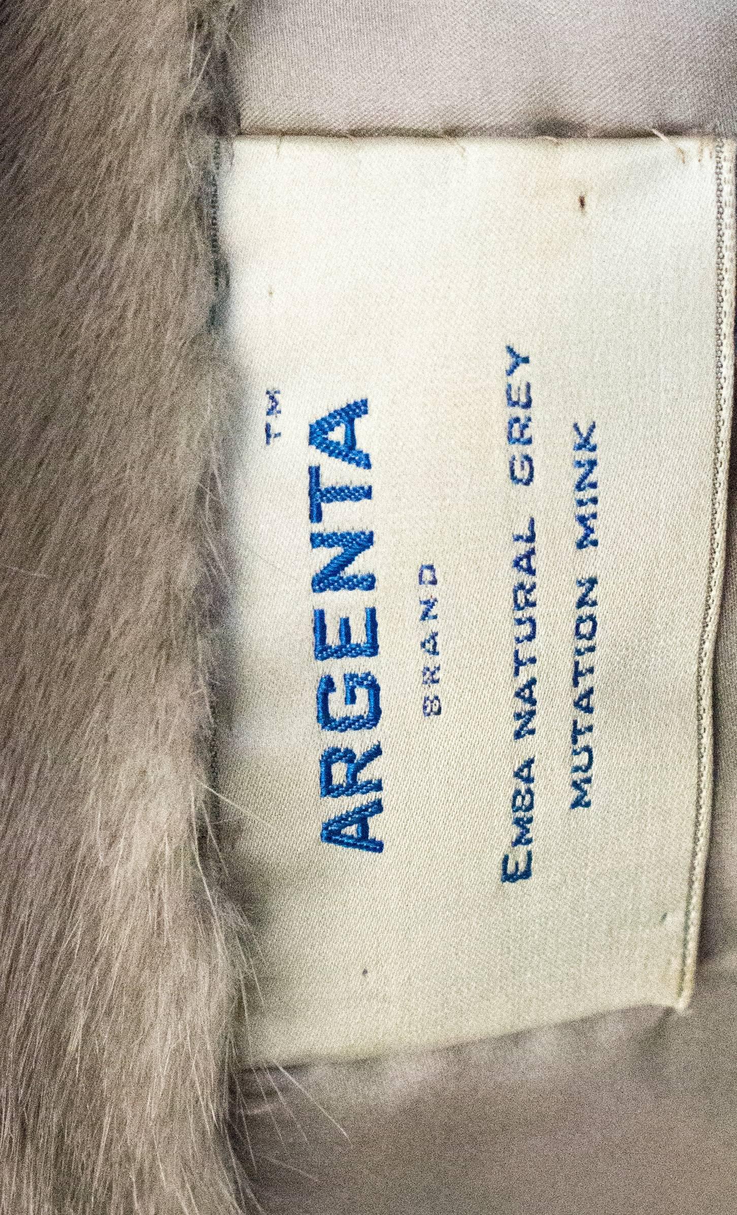 60s Grey Mink Jacket with Cuffed Sleeves In Excellent Condition In San Francisco, CA