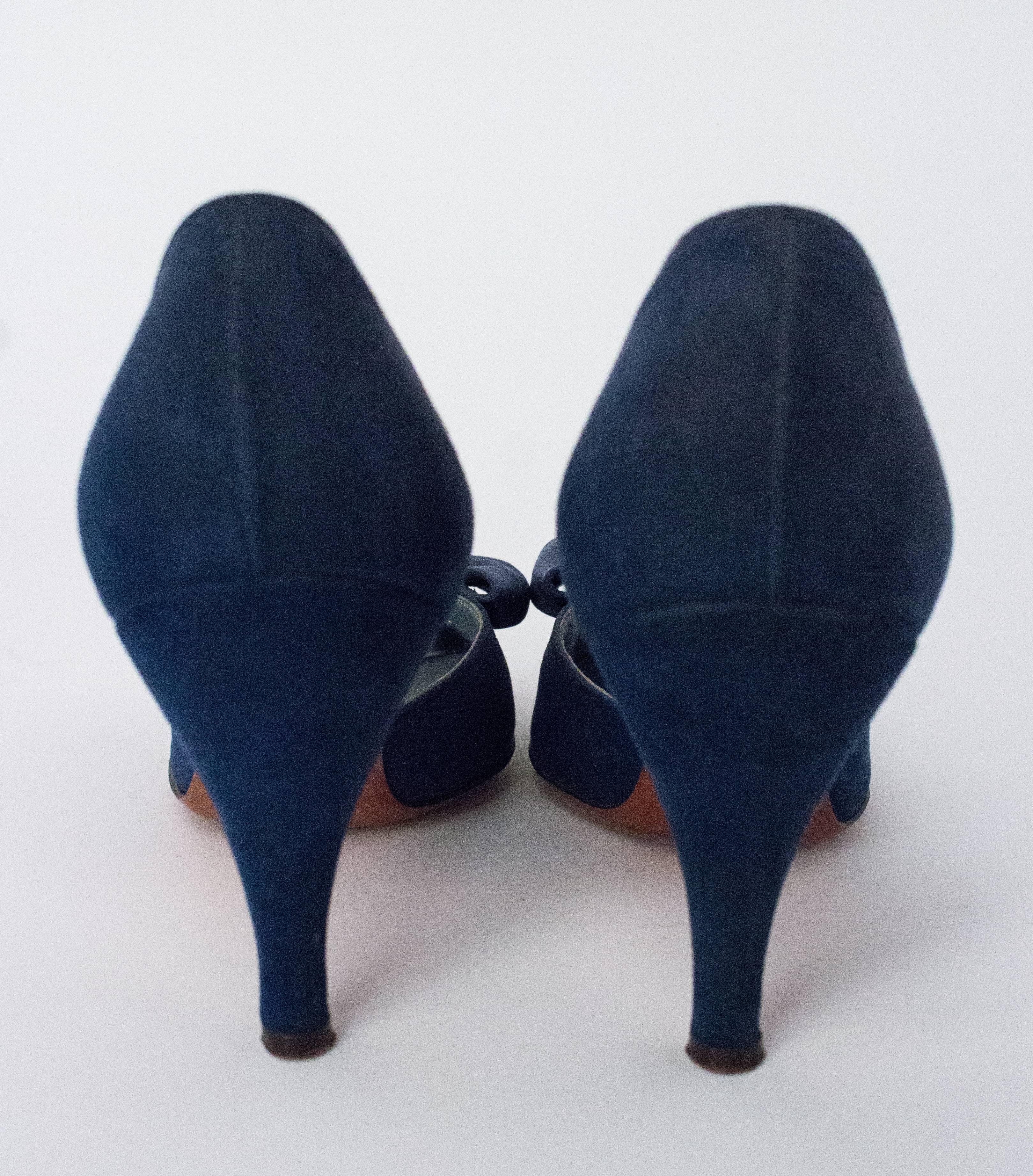 satin blue heels
