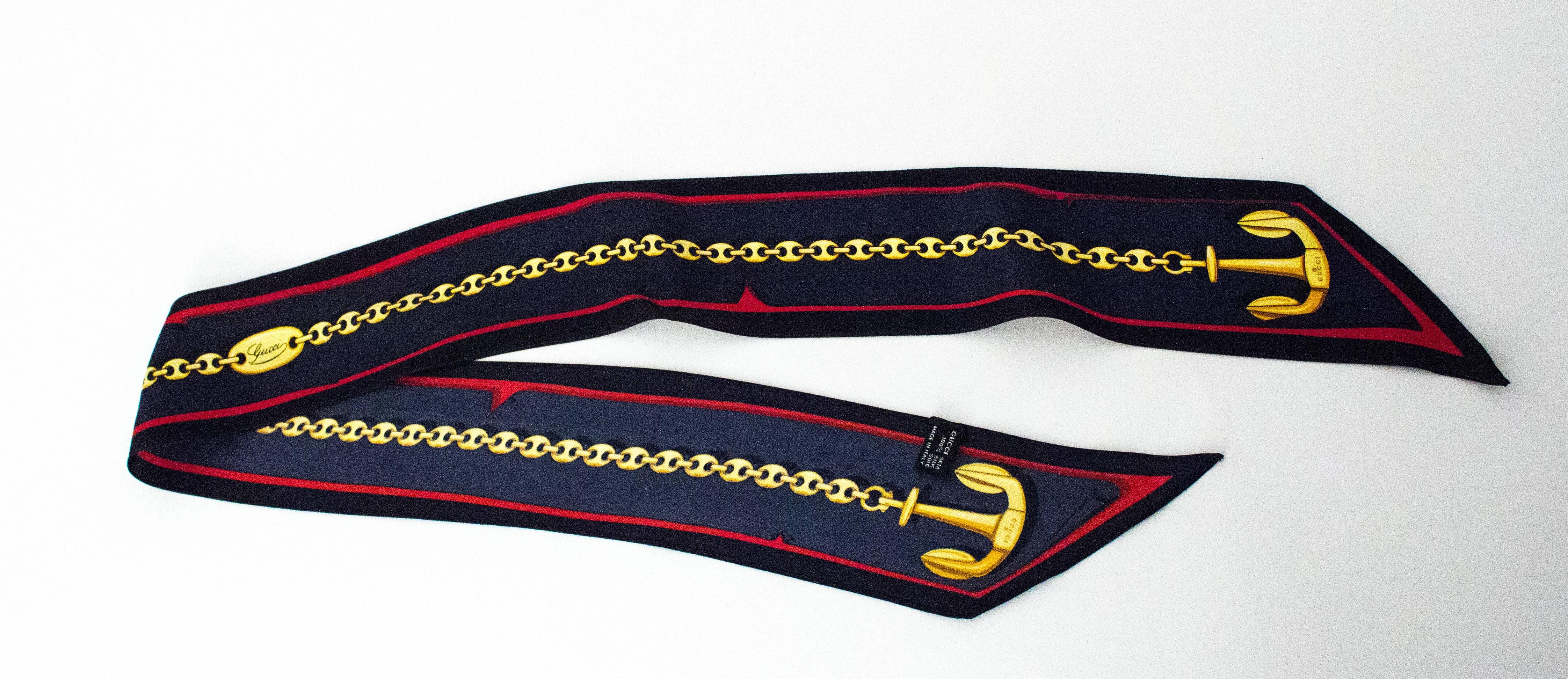 Women's or Men's 90s Gucci Anchor Scarf
