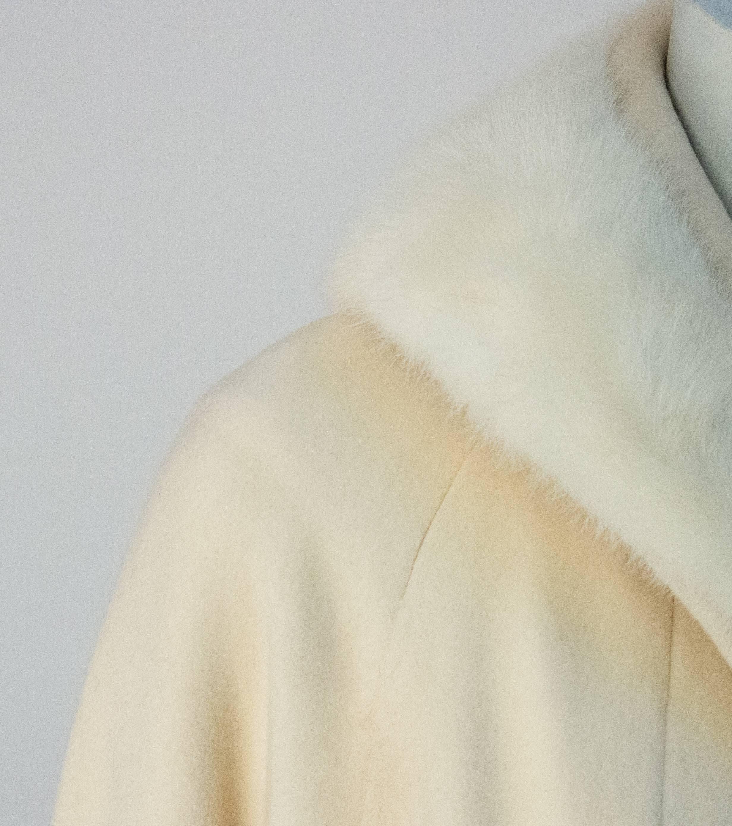 cashmere coat with mink collar