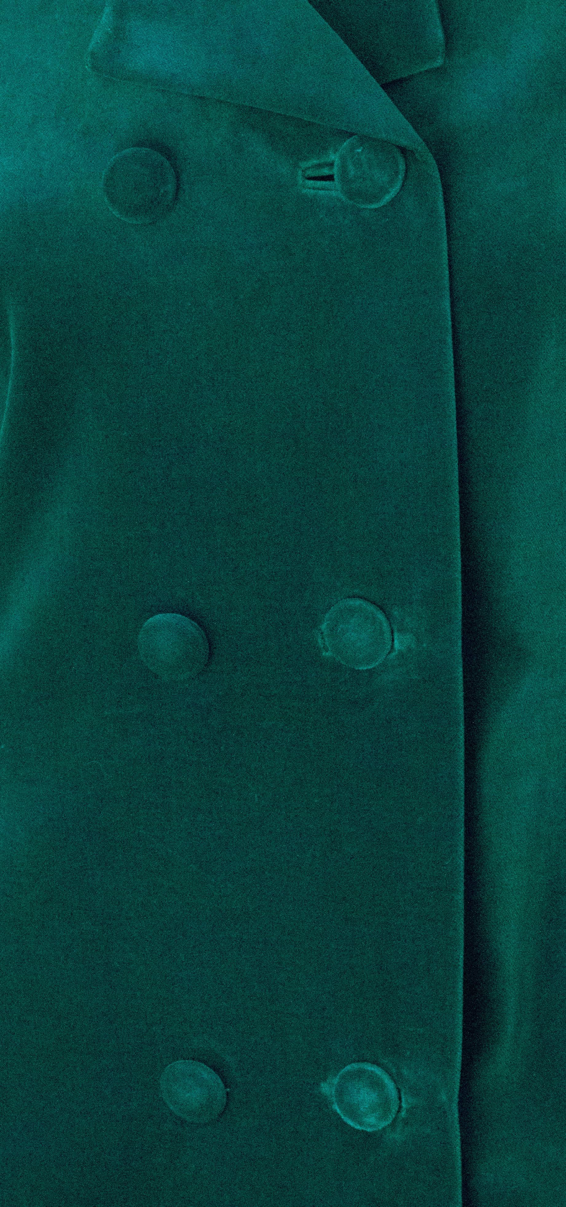 velvet coat green