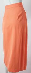 90s Coral Western Ranch Snap Front Skirt