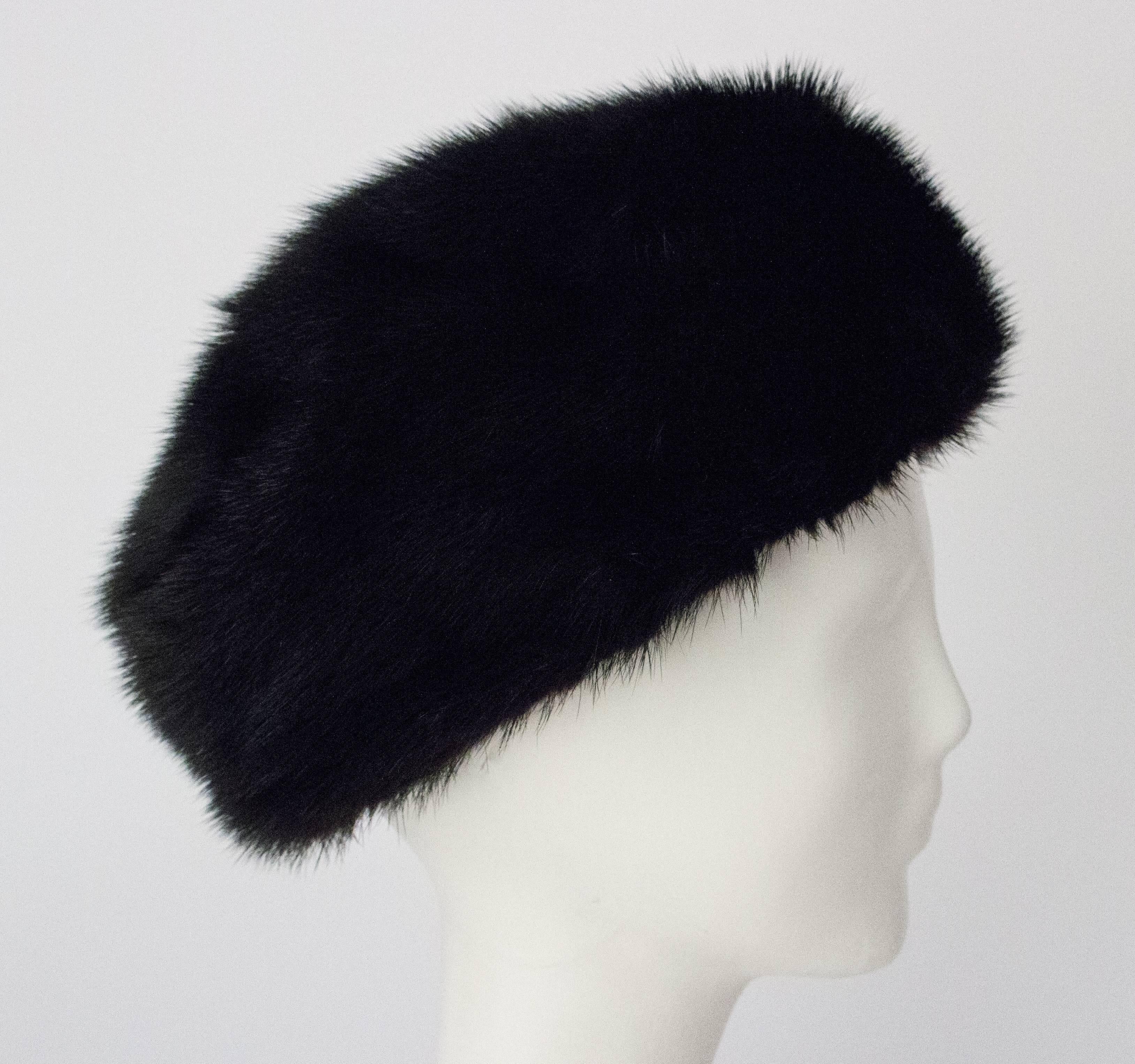 50s Black Mink Hat 1
