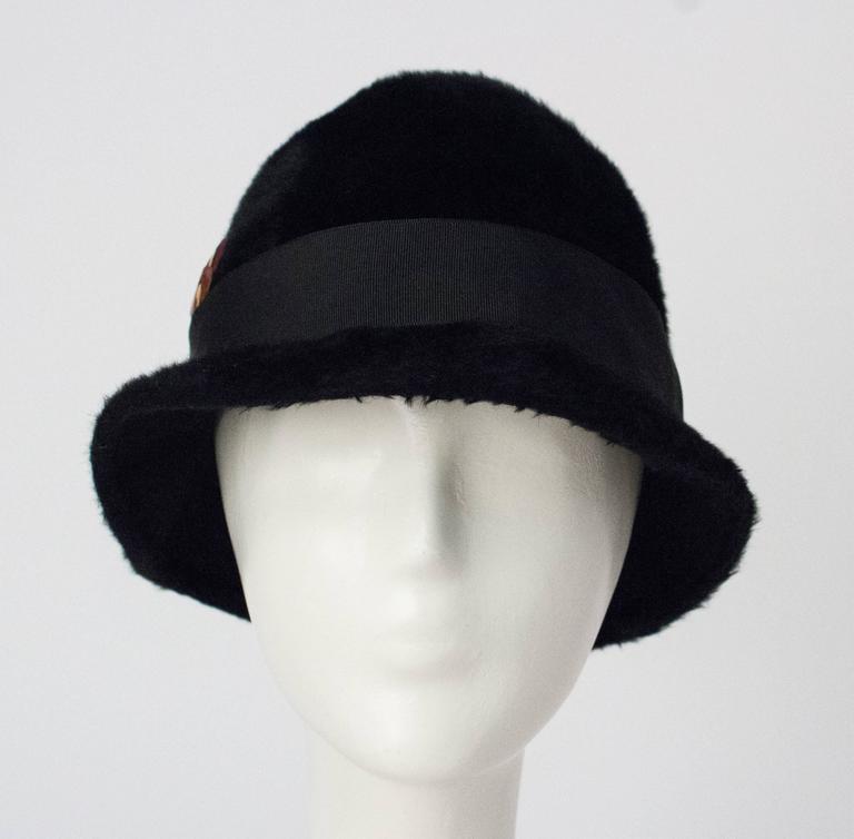 60s Black Adolfo Hat For Sale at 1stDibs | adolfo hats