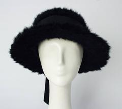 1900s Madge Evans Black Beaver Hat
