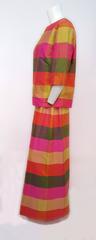 60s Macy's Silk Stripe Lounge Set