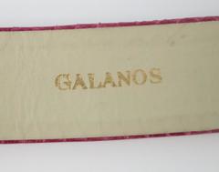 Galanos Magenta Snakeskin Belt