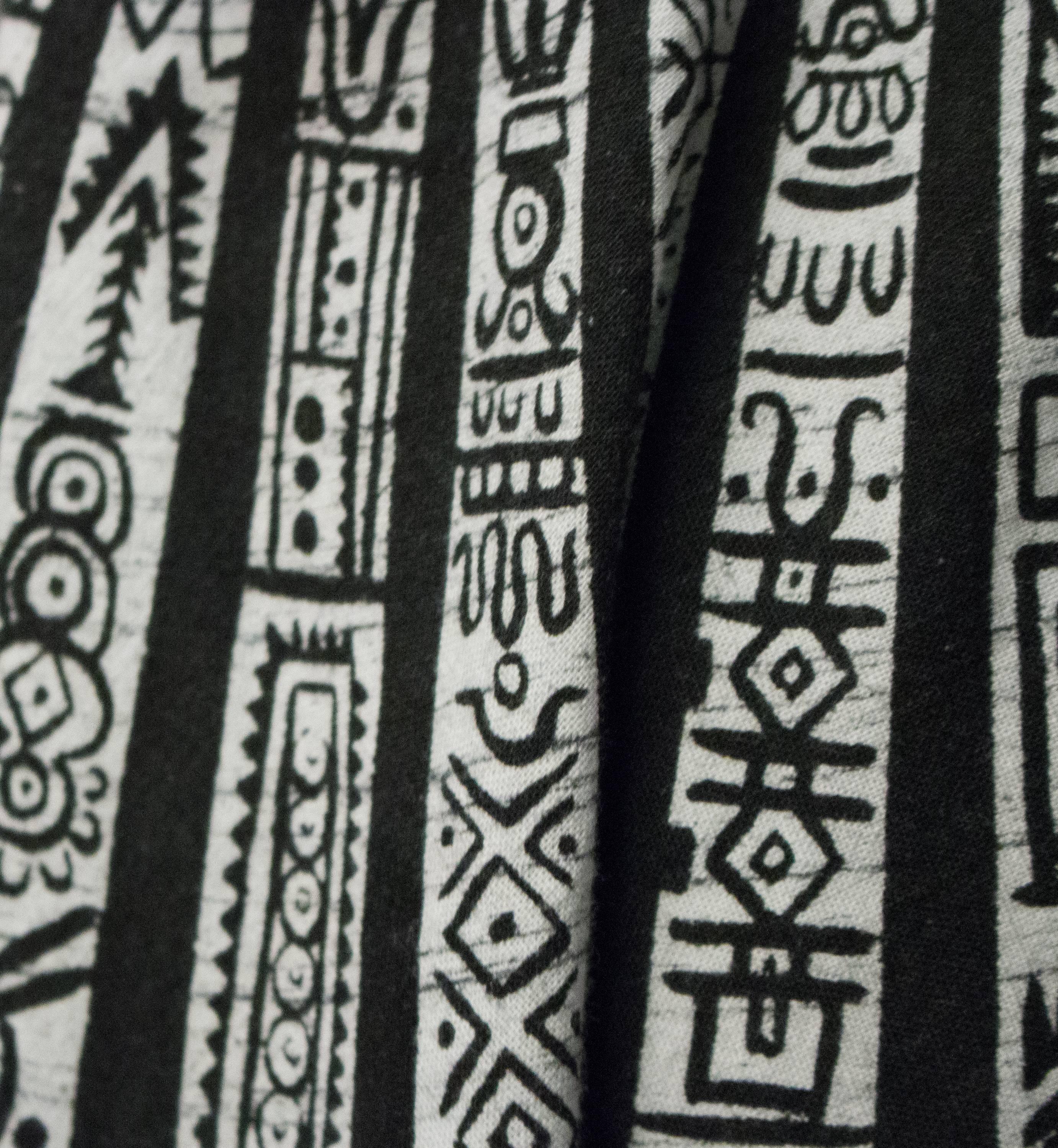 Black 50s Aztec Print Skirt