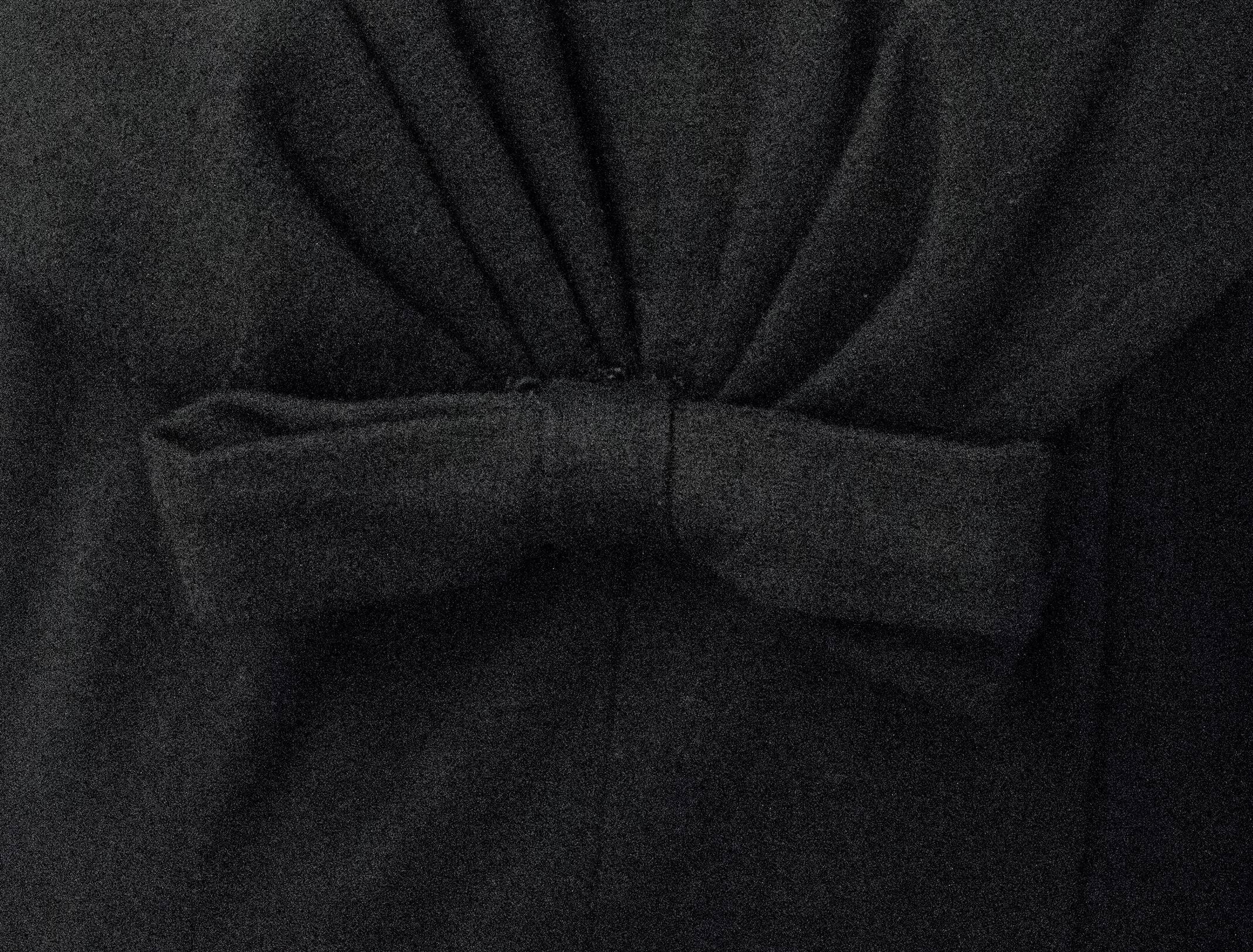 50s Black Wool Dress w/ Bow In Good Condition In San Francisco, CA